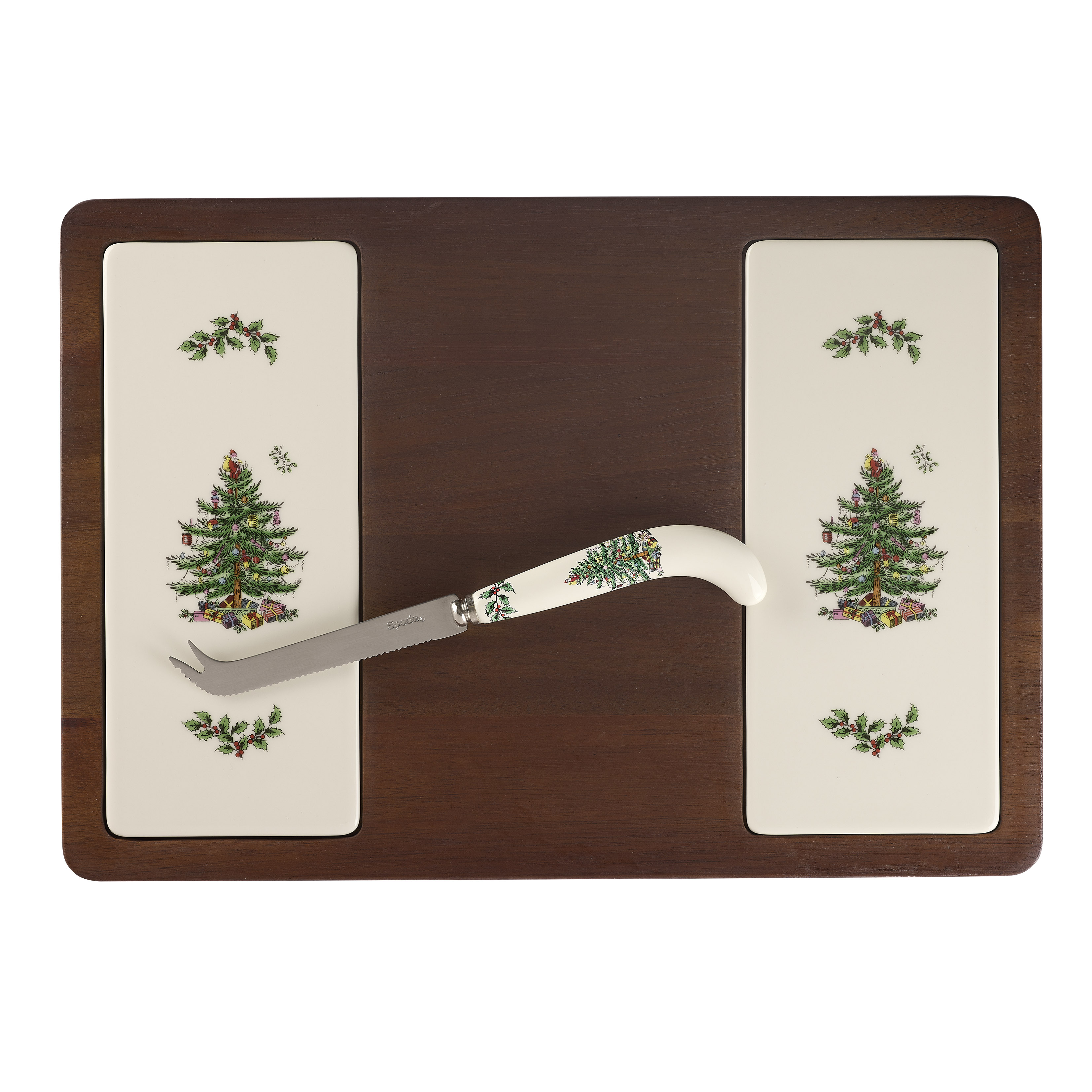 Christmas Tree Cheeseboard with Knife image number null